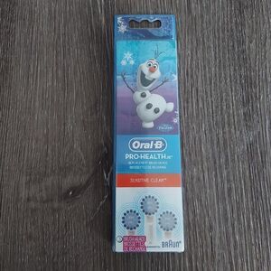 3 Oral-B Pro Health Sensitive Replacement Toothbrush Heads for Kids Olaf Frozen
